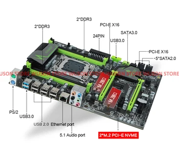 HUANAN V2.49 X79 motininė plokštė PROCESORIUS operatyvinė atmintis (RAM combo Xeon E5 2640 V2 CPU (2*4G)8G DDR3 RECC memorry visi geri išbandyti 2 metų garantija