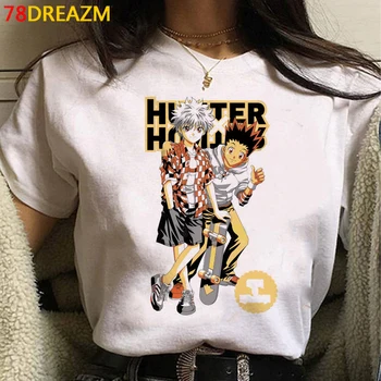 Hunter x Hunter Killua Hisoka vyrų spausdinti harajuku harajuku kawaii grunge drabužiai, balti marškinėliai harajuku kawaii pora drabužiai