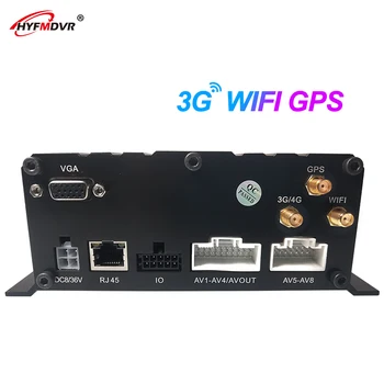 HYFMDVR Vietoje Didmeninė 3G WIFI GPS Automobilinio DVR Mobile MDVR daug Įtampos DC8V-36V autobusų/taksi PAL/NTSC