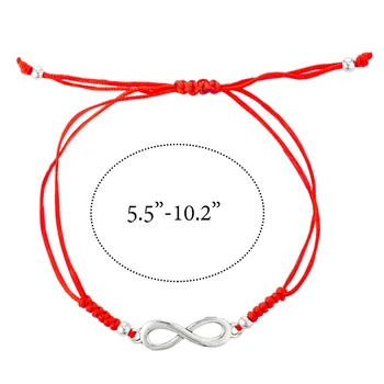 Infinity Raudonos String Apyrankės Apsaugos Laimę Rankų darbo Sriegis Amuletas Draugystės Papuošalai