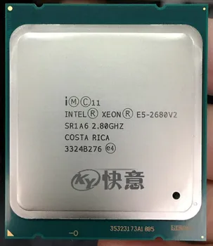 Intel Xeon Processor E5 2680 V2 CPU 2.8 LGA 2011 SR1A6 Dešimties Branduolių Serverį processor e5-2680 V2 E5-2680V2 Nemokamas Pristatymas