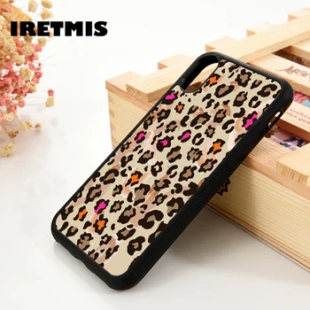 Iretmis 5 5S SE 6 6S TPU Silikono Guma Telefono Case Cover for iPhone 7 8 Plus X Xs 11 12 MINI Pro Max XR pink leopard