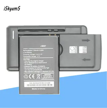 ISkyamS 1x 1700mAh Aukštos Kokybės Pakaitinis Li-ion Baterija +Universalus Kroviklis Wiko Jimmy Batterie Batterij Bateria
