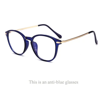 Išskirtinį ovalo formos metalinių akinių rėmelių mados TR Anti-mėlyna šviesa akinius tendencija vyrai ir moterys gali būti įrengta trumparegystė kadrų.