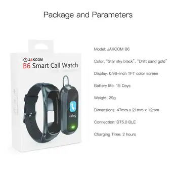 JAKCOM B6 Smart Skambinkite Žiūrėti Geriausia dovana su skambinkite man savo vardą smartwatch juosta 5 alexa eiti pasaulio zona parduotuvė
