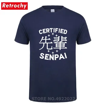 Japonijos Ahegao T-shirt Homme Mados Waifu Vyras Prekės ženklo Drabužių Sertifikuota Senpai marškinėliai Harajuk Vyrų Hip-Hop Streetwear Tshirts