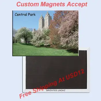 JAV Kelionės Magnetai Dovanos NY Central Park Nuotrauką Metalo Suvynioti Magnetas 20001;Pritaikyti kūriniai priimti