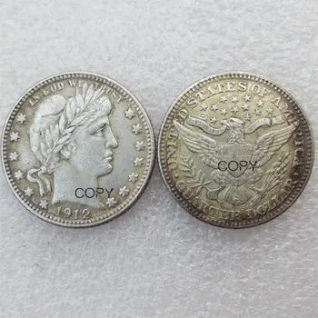 JAV Kirpykla Ketvirtį Dolerių 1912 1912-S Skirtingas Mėtų Sidabro Padengtą Kopijuoti Monetos
