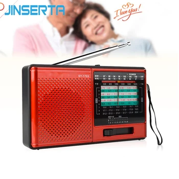 JINSERTA Full Band Radio FM Stereo/AM/SW DSP Pasaulio Band Imtuvas su Įkraunama Baterija Ausinių Lizdas
