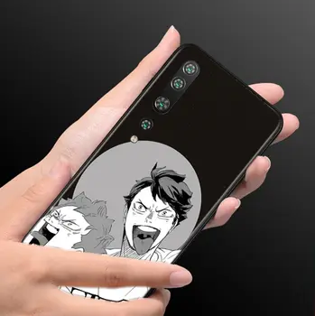 Juoda Silikono Padengti Anime Tinklinis Haikyuu Už Xiaomi Mi 11 10I 10T 10 9T 9SE 9 8 10 Pastaba Lite Pro 5G Ultra Telefono dėklas