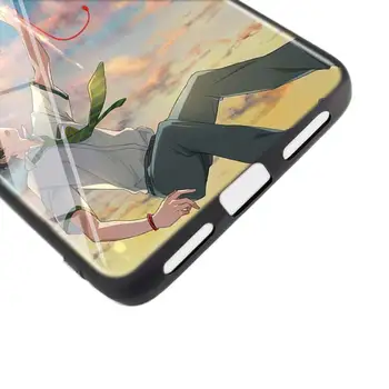 Juodas Blizgus Dangtelis Anime Jūsų Vardas Xiaomi Redmi Pastaba 8 7 6 5 4 4 K20 Pro 7A 6A 6 S2 5A Plius Telefono dėklas