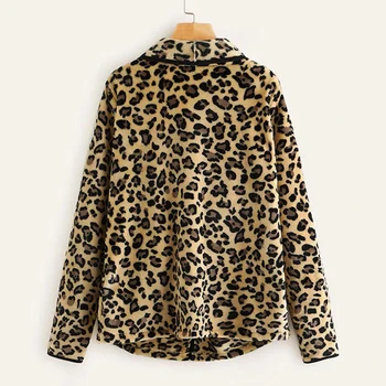 Kailiniai Paltai Moterims Žiemos 2020 Plus Size Leopard Dirbtiniais Purus Plaukai Striukė Kailio Cardigan Dirbtiniais Kailiais Kailis Šiltas Ilgas Kailis Kailis Žaliojo Moterims