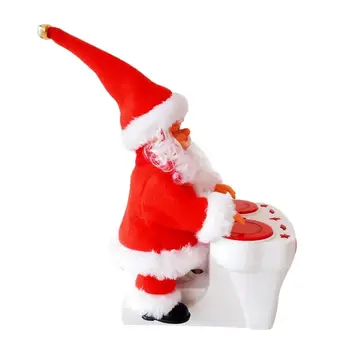 Kalėdų Dekoracijas Santa Claus Papuošalai Elektros Mušti Būgną Lėlė Su Muzikos Namuose Kalėdos Laimingų Naujųjų Metų Dovana