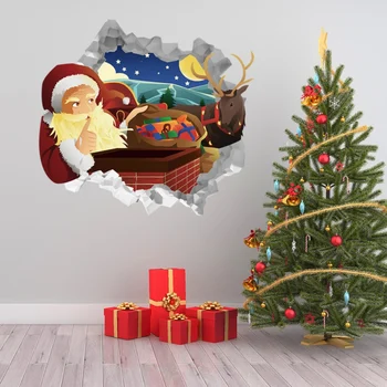 Kalėdų Fantazijos Dekoro 3D Kalėdų Senelis Karščiausios Siena Lipdukas Lipdukai Dekoratyviniai Tapetai Šalis Tiekimo Namų Dekoro.