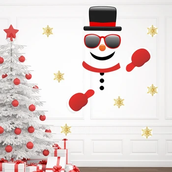 Kalėdų Garažo Sienų Lipdukai Juokinga Sniego Lipduko Vaikų Kambarys Kalėdų Šaldytuvas Lipdukai