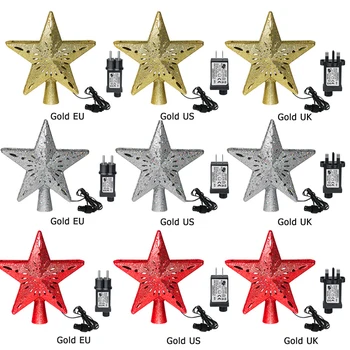 Kalėdų Medžio Topper Star Light ABS China Projekcija LED Lempos, Namų Baras, Kavinė Uplights Scenos Apšvietimas Šviesos Poveikis