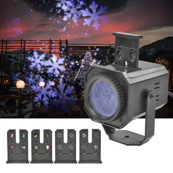 Kalėdų Modelio LED Projektorius lazerio Šviesos Namų Puošybai sodo kraštovaizdžio lempos Spalvinga Sukasi KTV DJ Disco Scenos Lempos