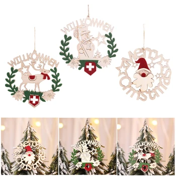 Kalėdų Senį Medinis Pakabukas Papuošalai Kalėdų Medžio Kabo Ornamentu 2019 Linksmų Kalėdų Dekoro Namų Navidad Nauji Metai 2020 Metai