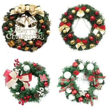 Kalėdų Vainikas Kalėdų Medžio Apvalus Žiedas, Rankų Darbo, Elegantiška Atostogų Vainikas Sienos Kalėdos Apdaila