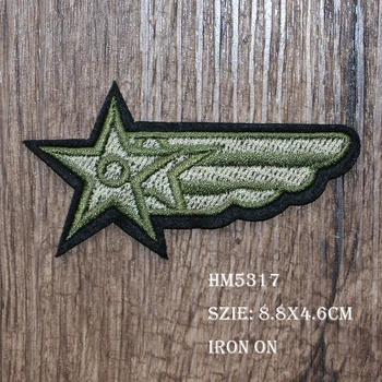 Kamufliažas Armijos Žalioji Karinis Rangas Epaulettes Piktogramą, Siuvinėtos Aplikacijos Pleistras Drabužių 
