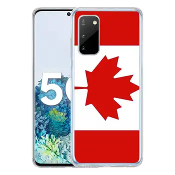 Kanados vėliava maple leafs Telefono dėklas Samsung S10 S10lite 2019 S9 S9plus S8, S7 skaidrus atvejais