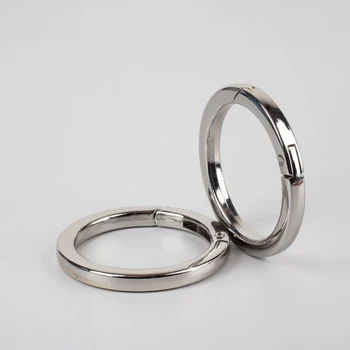 Karabinai žiedas butas, d = 38 mm, 5 mm, 5 vnt., sidabro spalvos