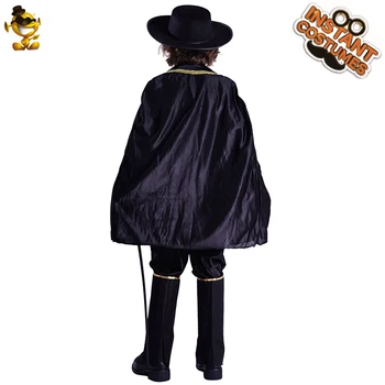 Karnavalas Kostiumas Berniukui Juodasis Banditas, Komplektai, Cosplay Vaikų Drabužių Fancy Dress Vaikas Helovinas Kostiumas su Skrybėlę