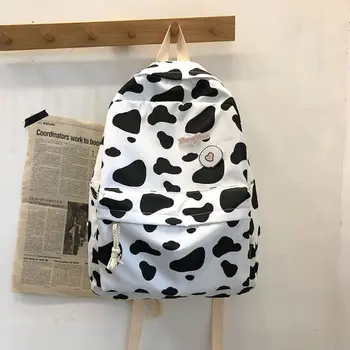 Karvė Modelio Kuprinė Drobės Kuprinė Didelės Talpos Daypack Kelionės Krepšys Bookbag Paaugliams Mergaitės Kuprinę