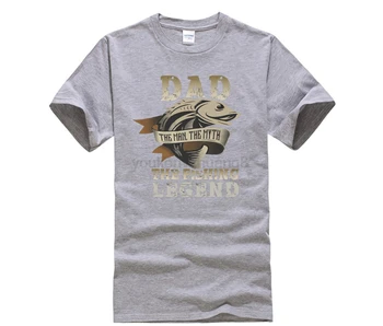 Karšti Pasiūlymai Logotipas Mens T Shirts o-kaklo Senelis Fishinger Legenda Black Marškinėliai, prekės ženklo-drabužių Homme Atsitiktinis Medvilnės Paprasta