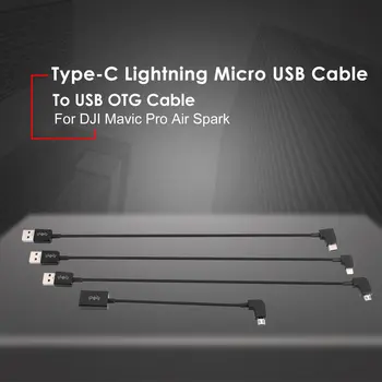 KARŠTO USB OTG Kabelį, Tipas C (Žaibo USB Duomenų Kabeliu Linija DJI Mavic Pro Oro Kibirkštis Drone Nuotolinio valdymo pultelis RC Modelio Dalys