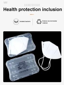 Kaukė talpinimo Dulkėms Flip Cover Laikinojo Saugojimo Aplanką, Vienkartiniai Nešiojamų Antibakterinis Kaukė Saugojimo Dėžutė