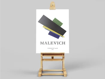 Kazimieras Malevich plakatas, Malevich Suprematist 48 , Kazimieras Malevich Parodos plakatas, minimalistinis menas, Šiuolaikinio meno plakatas, Meno
