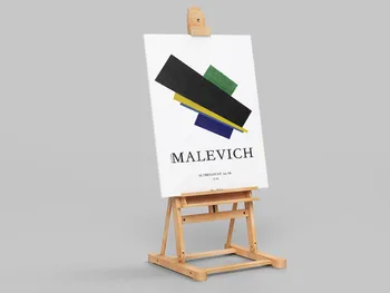 Kazimieras Malevich plakatas, Malevich Suprematist 48 , Kazimieras Malevich Parodos plakatas, minimalistinis menas, Šiuolaikinio meno plakatas, Meno