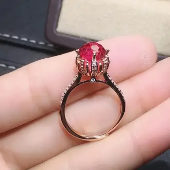 KJJEAXCMY fine jewelry natūralus raudonasis topazas 925 sterlingas sidabro naujas moterų žiedas paramos bandymo populiarus