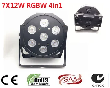 KRY RGBW 7x12 W LED Butas SlimPar Quad Luce 4in1 LED DJ Plauti Scenos Šviesos dmx luce della lampada 4/8 channes