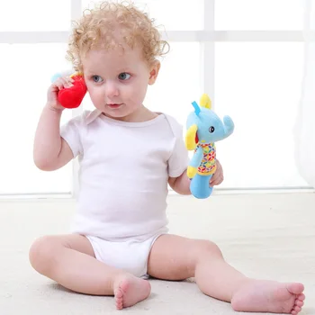 Kūdikių praktikos sugriebti Ranka varpai gyvūnų minkštas pliušinis žaislas Vaikams, kūdikių barškučių mielas BB garso pliušiniai žaislai