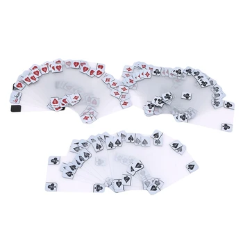 Kūrybos Skaidraus Plastiko Žaisti Kortelės Vandeniui PVC Pokerio Kortų Rinkinius, Šeimos Įdomus Žaidimas Magija Gudrybės