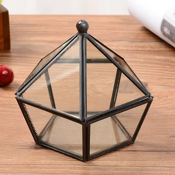 Kūrybos Vario Krašto Geometrinis Stiklo Papuošalų Laikymo Dėžutė Namų Vestuvių Dekoratyviniai Papuošalai