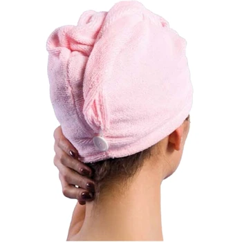 Lady Moterų, Mergaičių Plaukų, Apvyniokite Galvą Rankšluosčiu Quick Dry Vonia Turbie Turbaną Twist Džiovinimo Bžūp Linijos Mygtuką Skrybėlę Makiažas Kosmetikos Maudymosi Priemonė