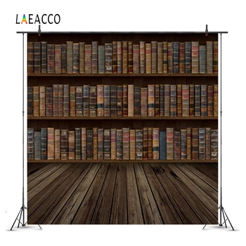 Laeacco Senų Knygų Lentynos Senovinių Knygų, Medinės Grindys, Fotografija Tapetai Individualų Fotografijos Backdrops Fotostudija