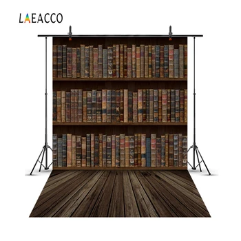 Laeacco Senų Knygų Lentynos Senovinių Knygų, Medinės Grindys, Fotografija Tapetai Individualų Fotografijos Backdrops Fotostudija