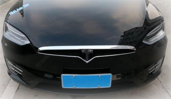 Lapetus Automobilių Optikos Priekiniai Galvos Gaubtą, variklio Dangtis, Juostelės Priekinis Variklio gaubtas Apdaila 1 vnt ABS Tesla Model X 2016 2017 2018