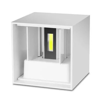 Lauko 10W LED Sienos Lempos IP65 Reguliuojamas Paviršius Sumontuotas Lauko Indoor Cube COB LED Sieninis Žibintas, 2X5W Nemokamas pristatymas