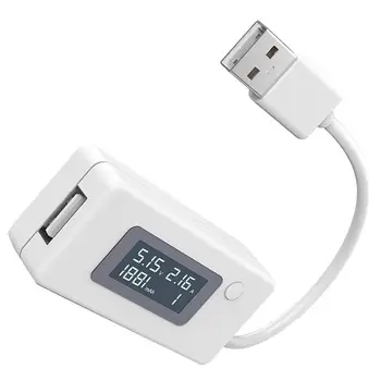 LCD USB Įtampa/Amperų Elektros Skaitiklio Testeris Multimetras Bandymo Greitis-Įkrovikliai, Laidai Talpa Galia Bankai
