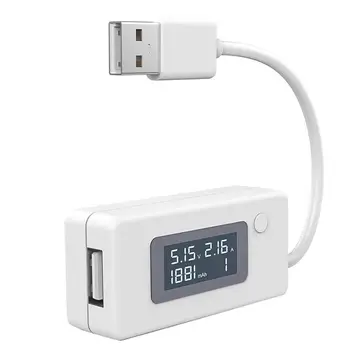 LCD USB Įtampa/Amperų Elektros Skaitiklio Testeris Multimetras Bandymo Greitis-Įkrovikliai, Laidai Talpa Galia Bankai