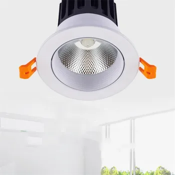 Led downlight vietoje, led Super Bright Embedded Pritemdomi LED Downlight 12W COB LED Spot light Lubų Lempa