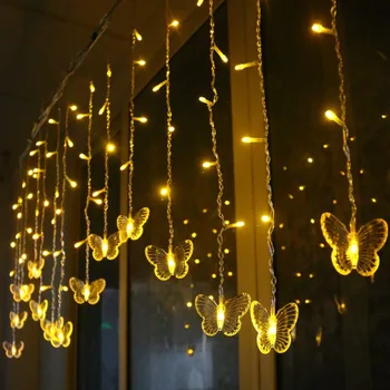 Led Drugelis Styginių Šviesos Vandeniui Užuolaidų Kalėdų Puošmena Lemputes Užuolaidų LED String Žibintai Apdailos Lemputes dovana