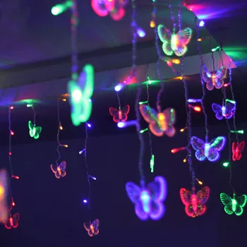 Led Drugelis Styginių Šviesos Vandeniui Užuolaidų Kalėdų Puošmena Lemputes Užuolaidų LED String Žibintai Apdailos Lemputes dovana
