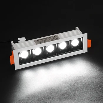 LED eilutė Downlight Embedded Stačiakampis, Grotelės Lubų Lempa 4W 10W 20W 30W AC85~265V LED Spot Light Namų Dekoro Parduotuvė
