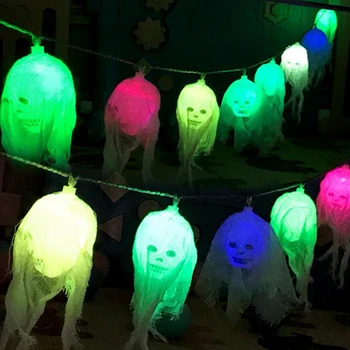 LED Kaukolė Striptizo styginių šviesos Girlianda Sodo baterija Helovinas Dekoratyvinis Led paty Prekių Prop Helovinas Dress up